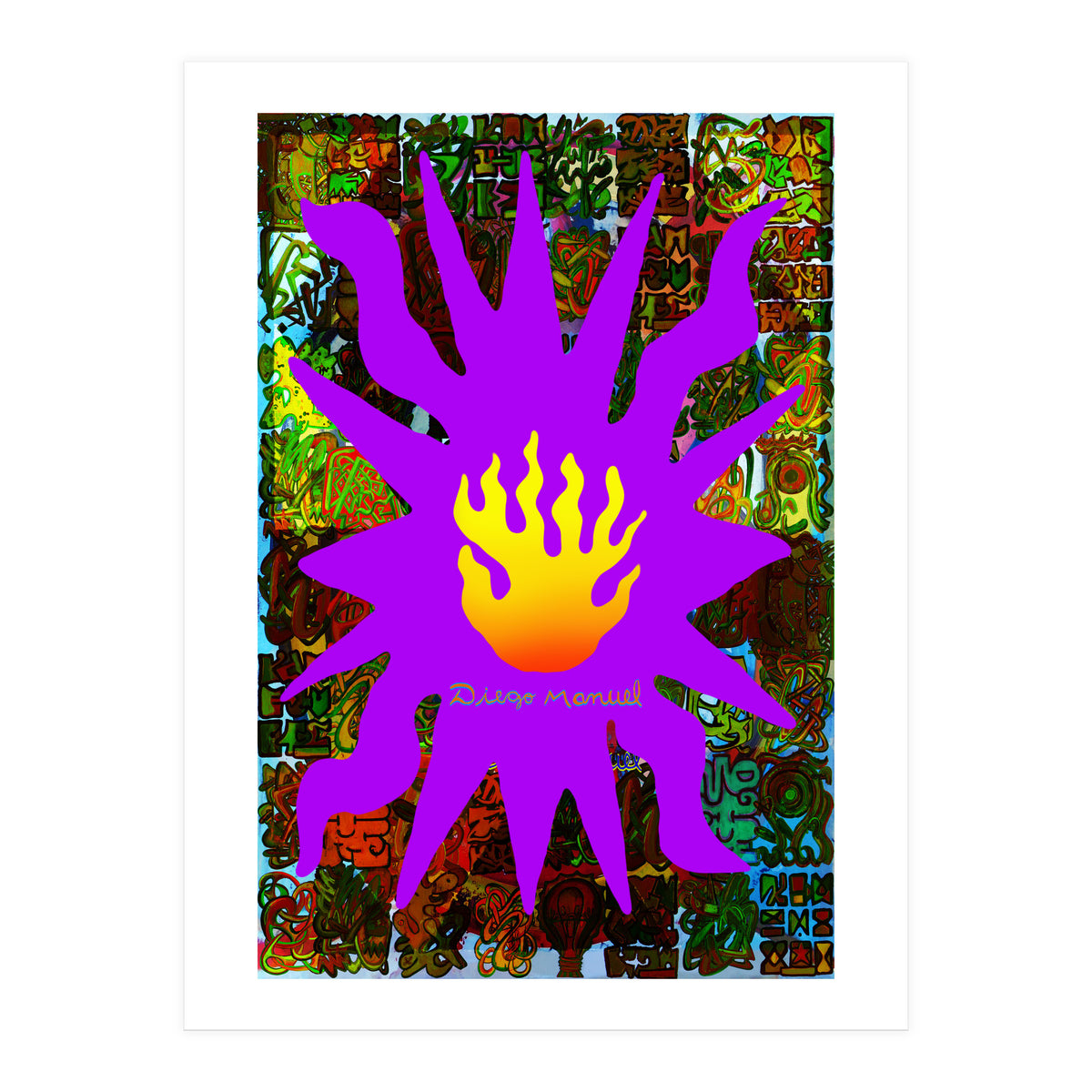 Fuego Y Graffiti 60 (Print Only)