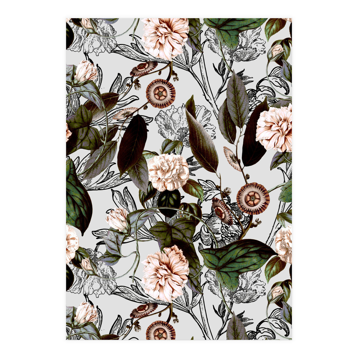 Aztec floral garden (Print Only)