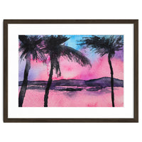 Tropical sunset || watercolor
