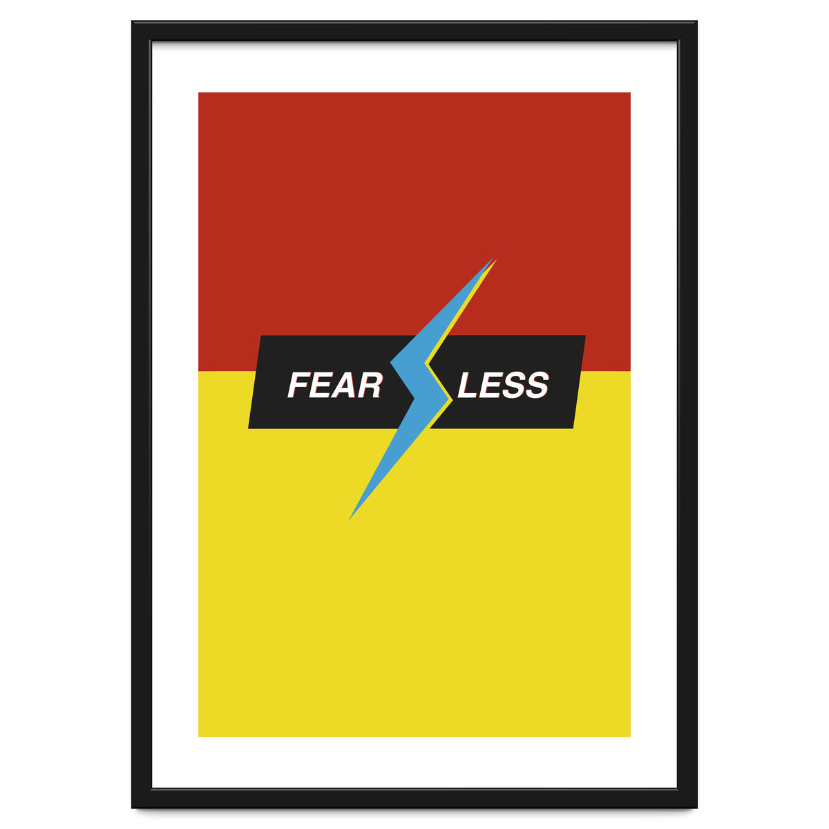 Modern Geometric Minimalist Typography Fear Less