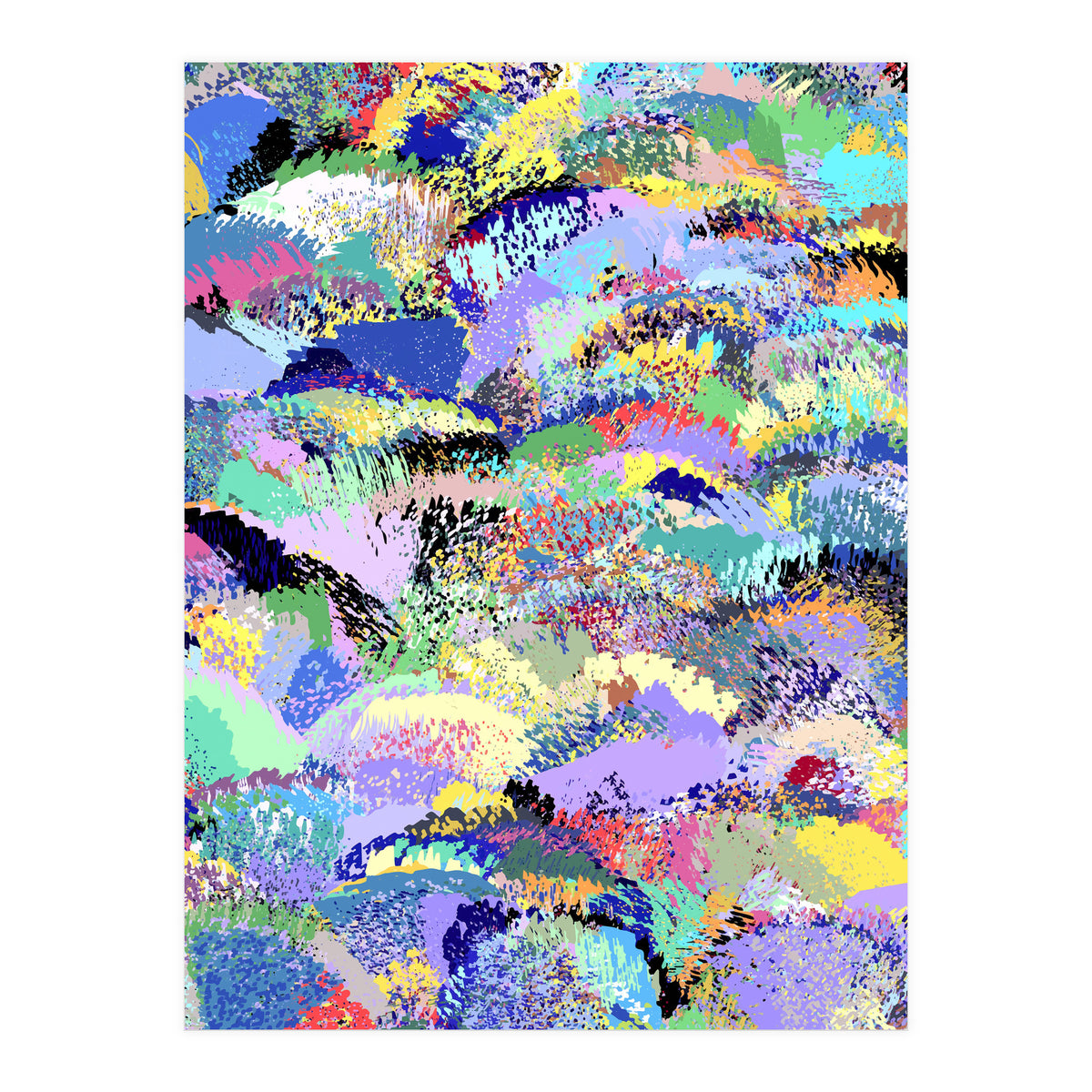 Lavender Soul Garden, Botanical Jungle Bohemian Nature Illustration, Plants Forest PaintingGarden (Print Only)