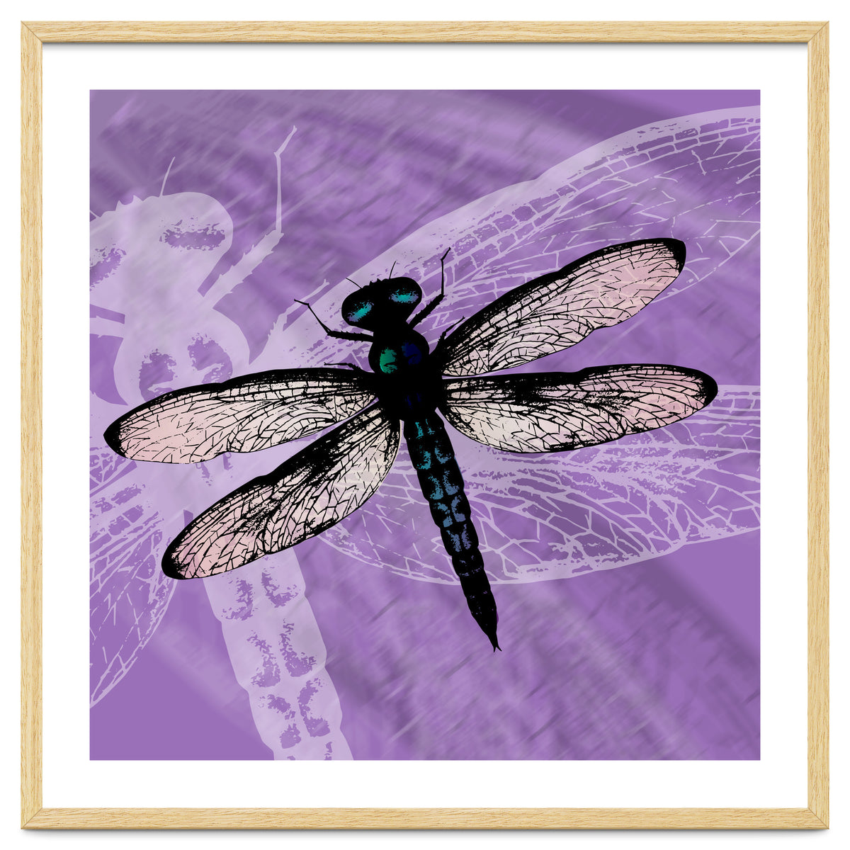 Blue dragonfly vector