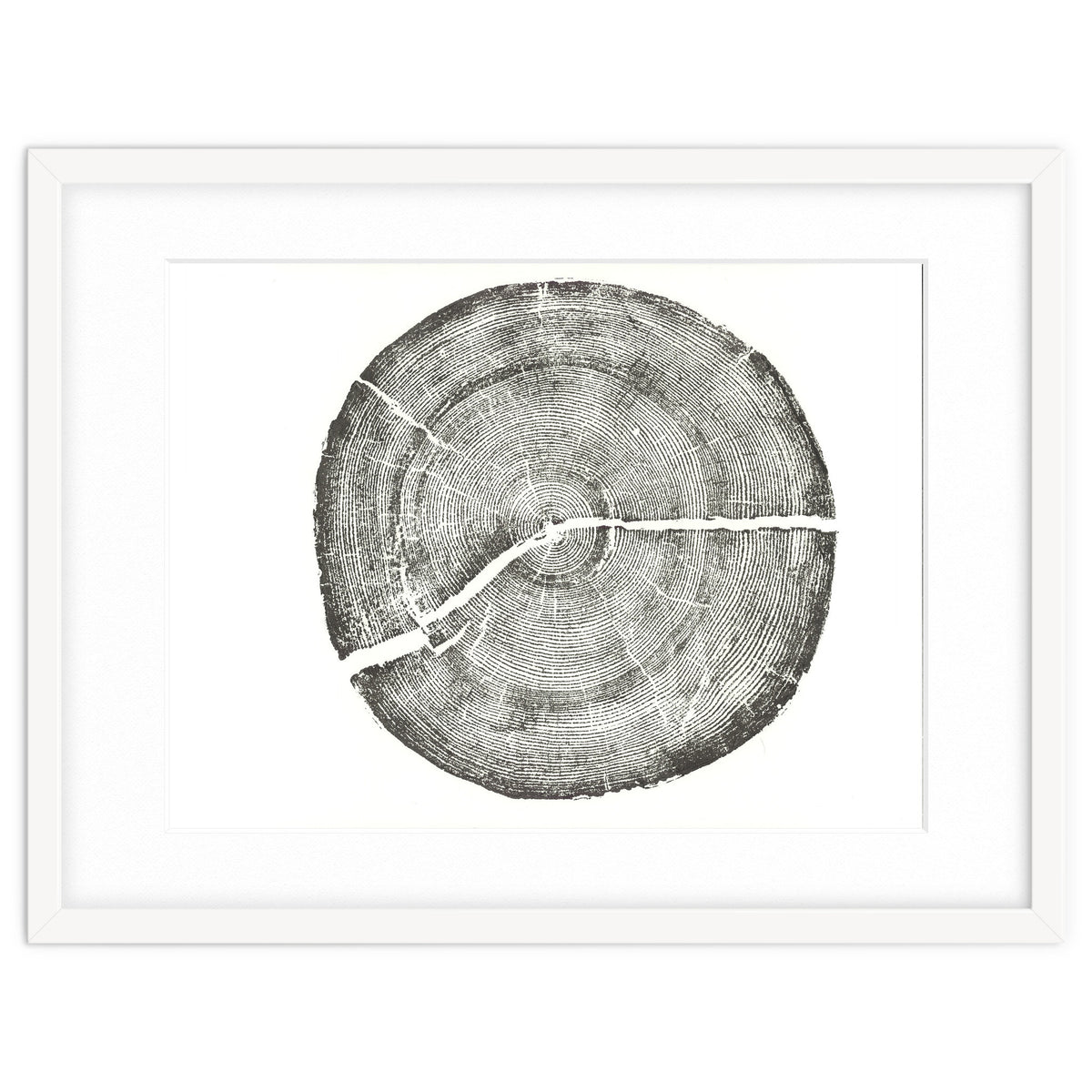 Rock Canyon, Tree Ring Print, Woodblock