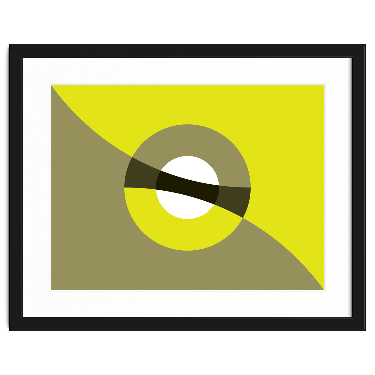 Geometric Shapes No. 44 -  mustard & beige