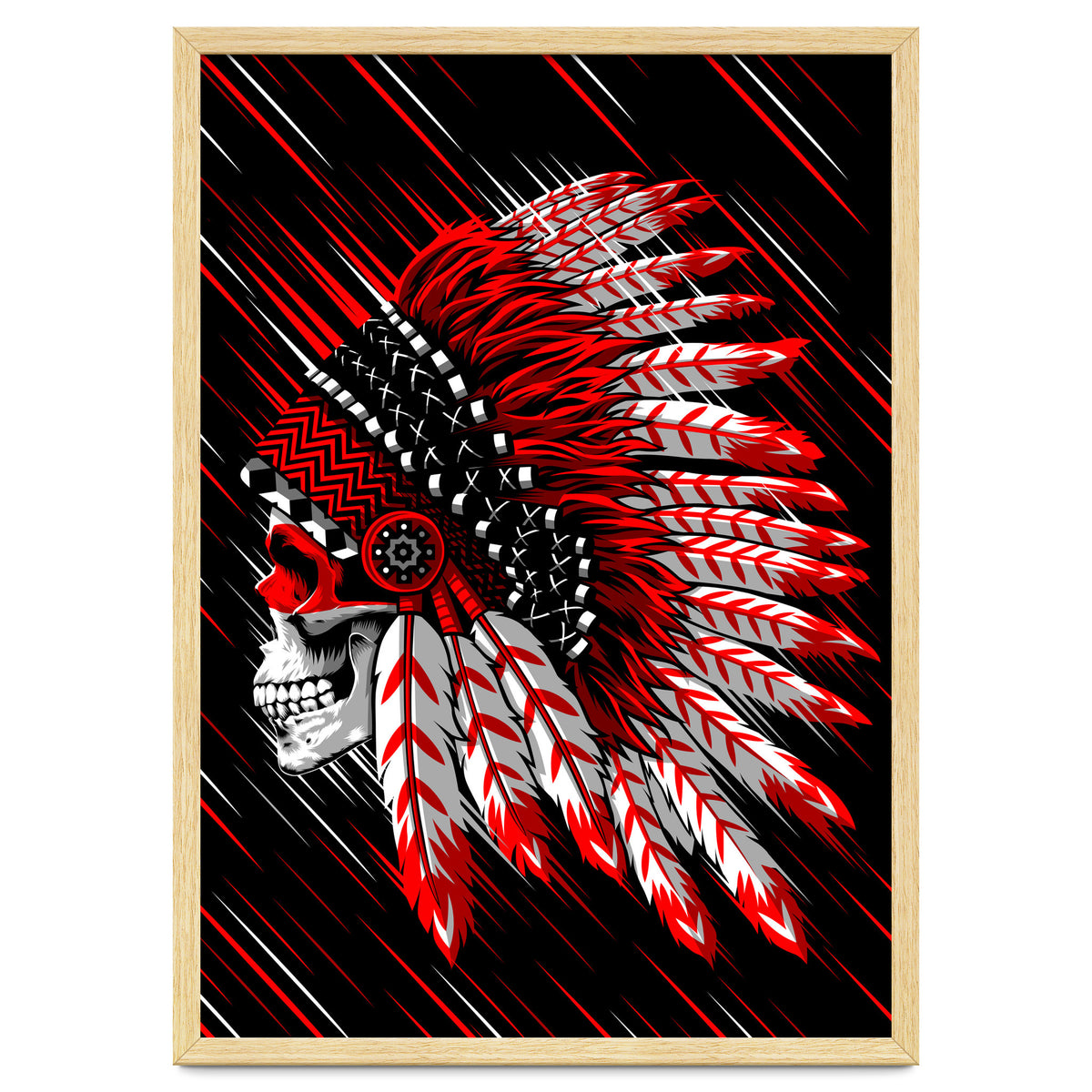 Skull indian chief