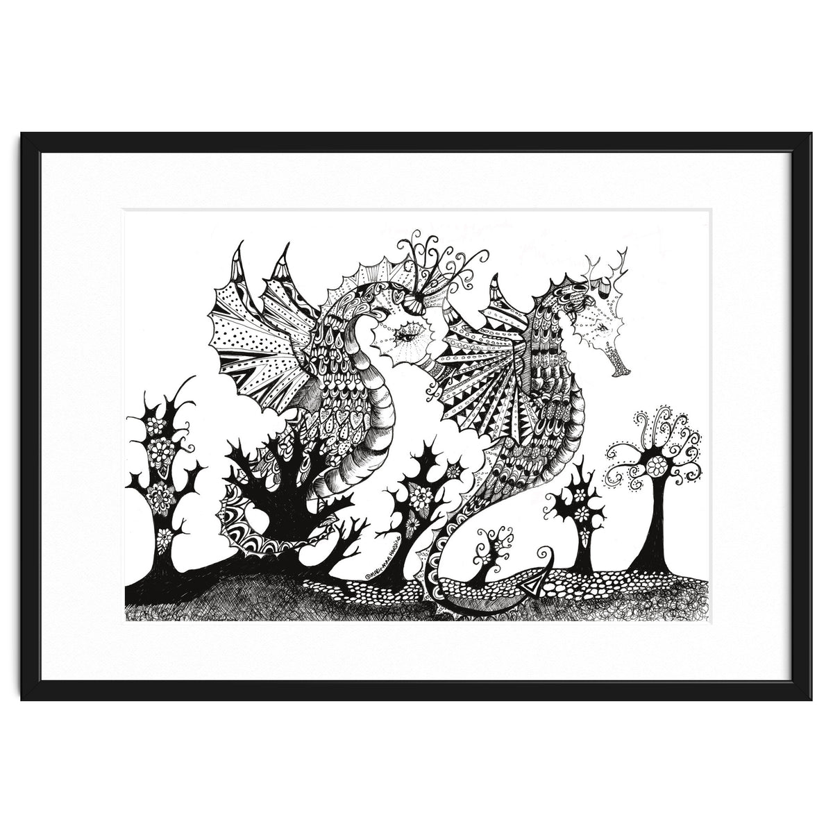 Seahorse Dragons Mystical Home