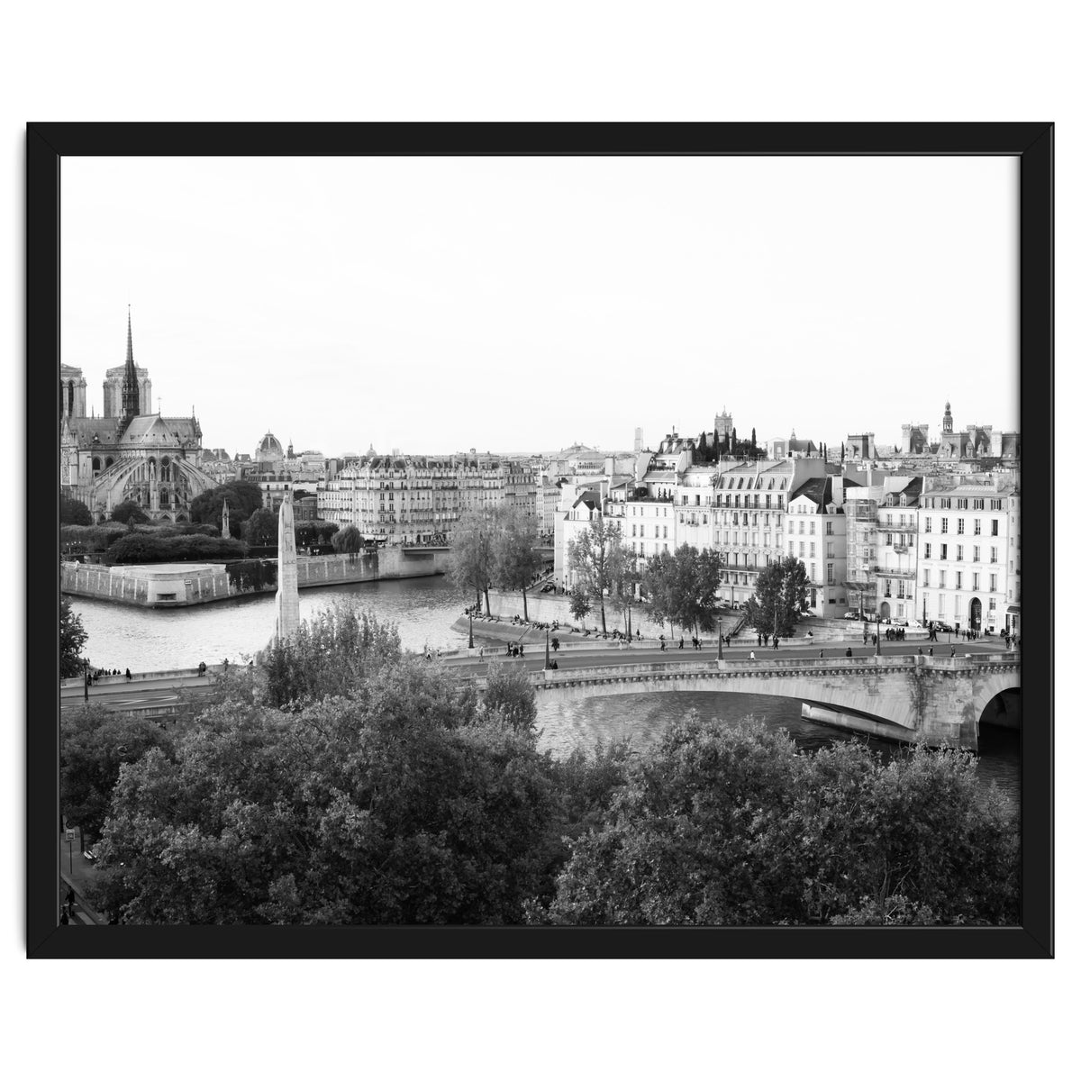 Paris View in Black and White