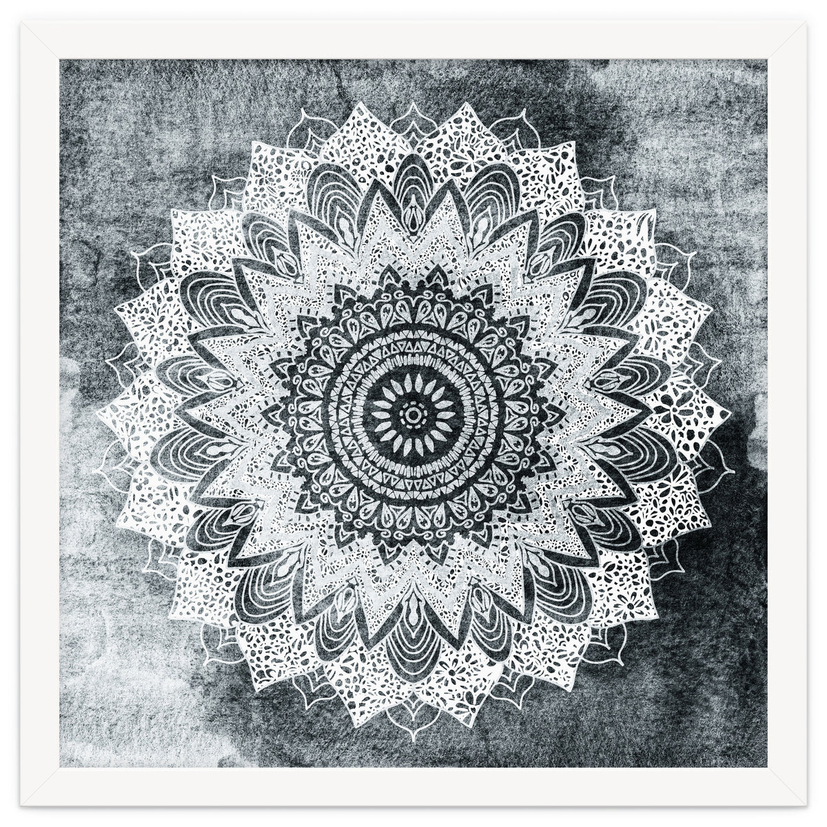 Bohochic Mandala In Gray