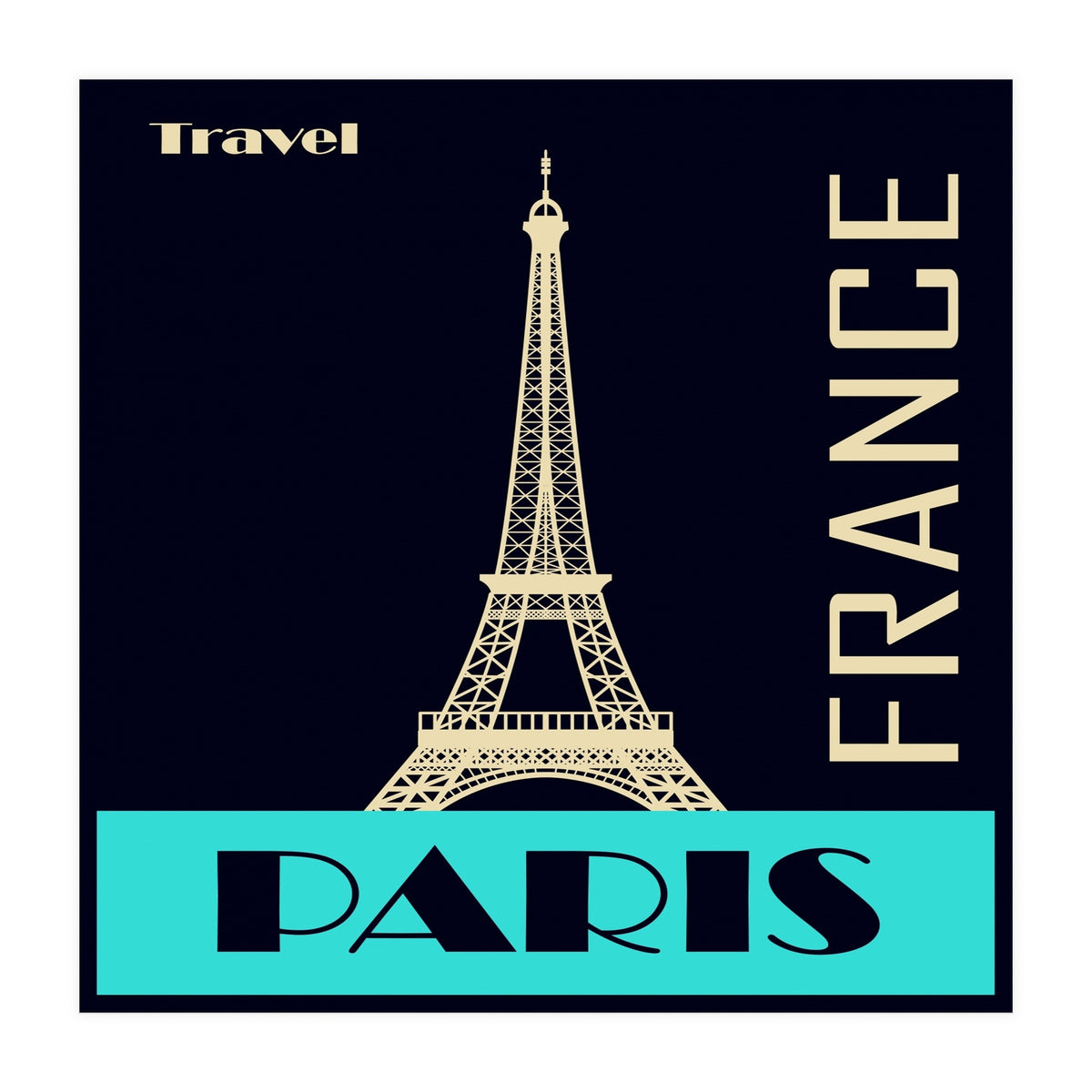 Travel Paris France Poster (Print Only)