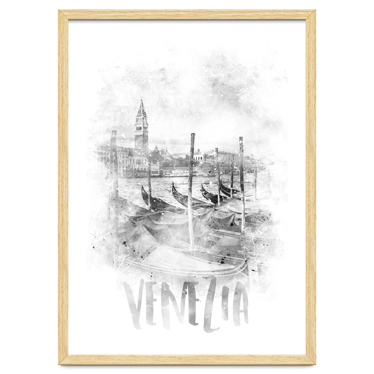 Monochrome Art CANAL GRANDE | watercolor