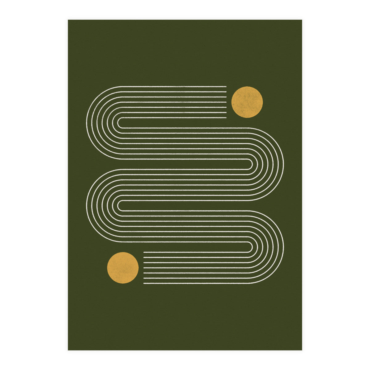 Mid-Century Modern No.25 - Woodblock Print (Print Only)