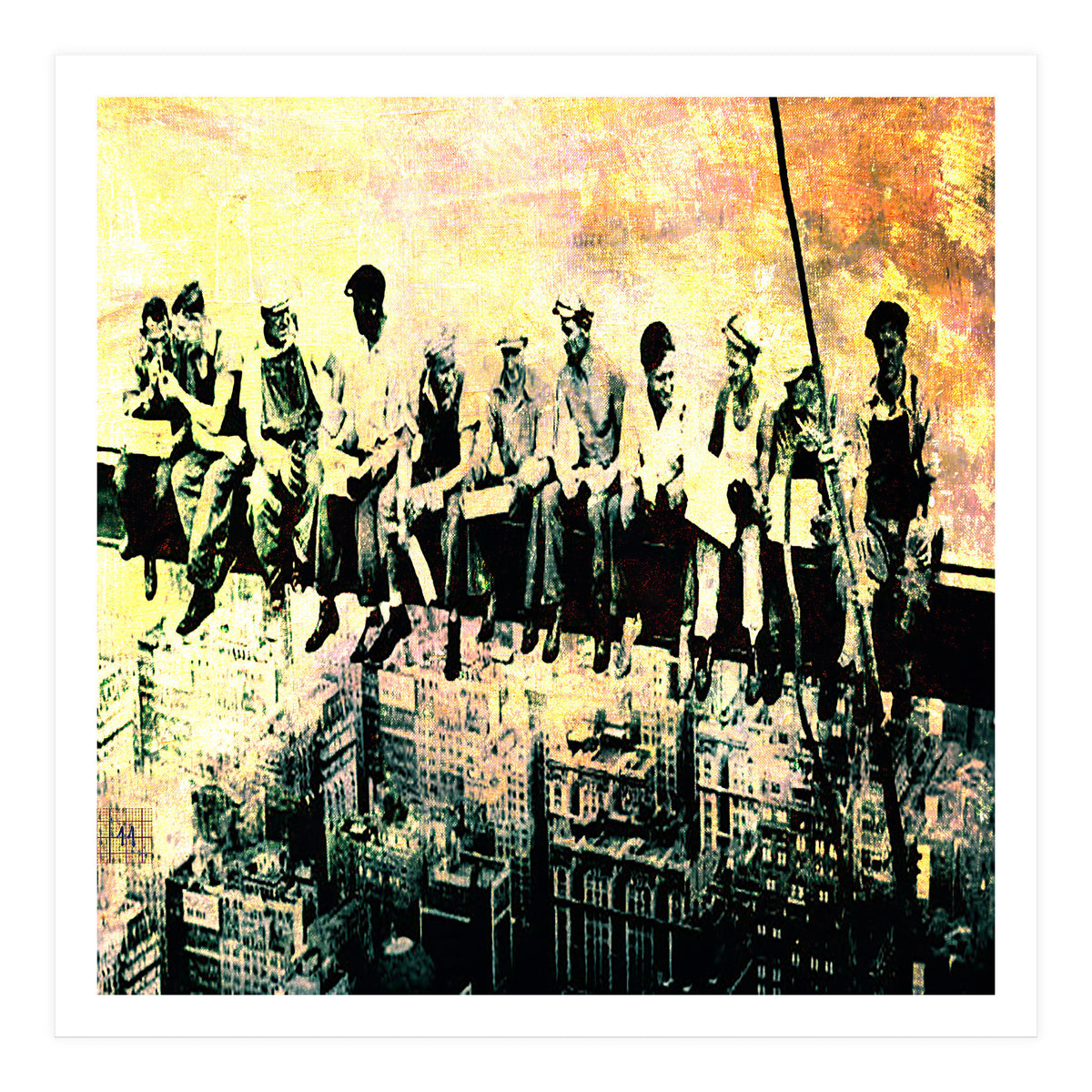 Rereading Lunch Atop A Skyscraper (Print Only)