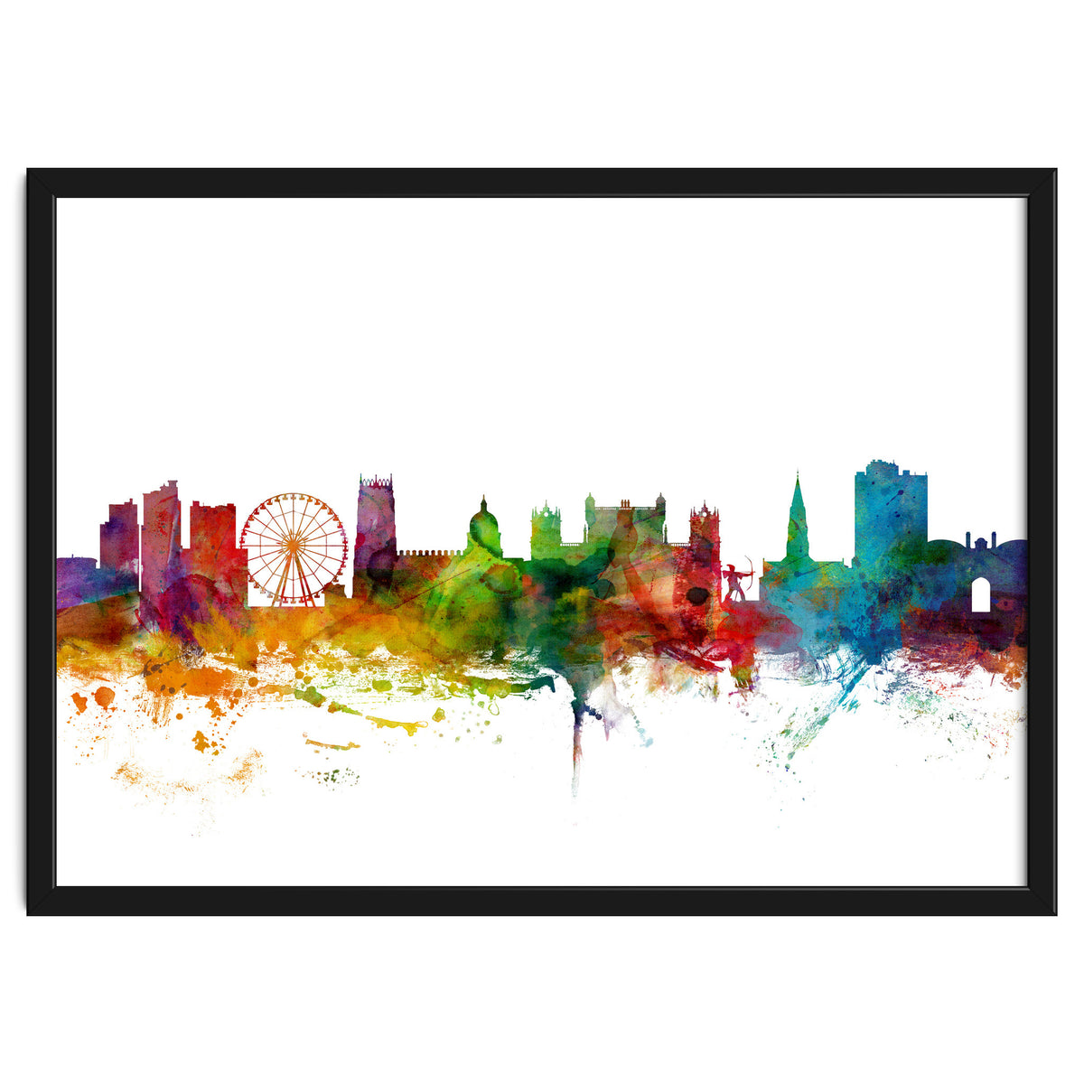 Nottingham England Skyline