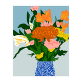 Potted Happiness | Flower Pot Botanical Floral Still Life | Eclectic Plants Modern Bohemian Décor (Print Only) thumbnail