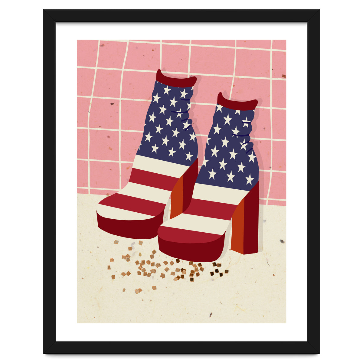 American Flag Disco Boots