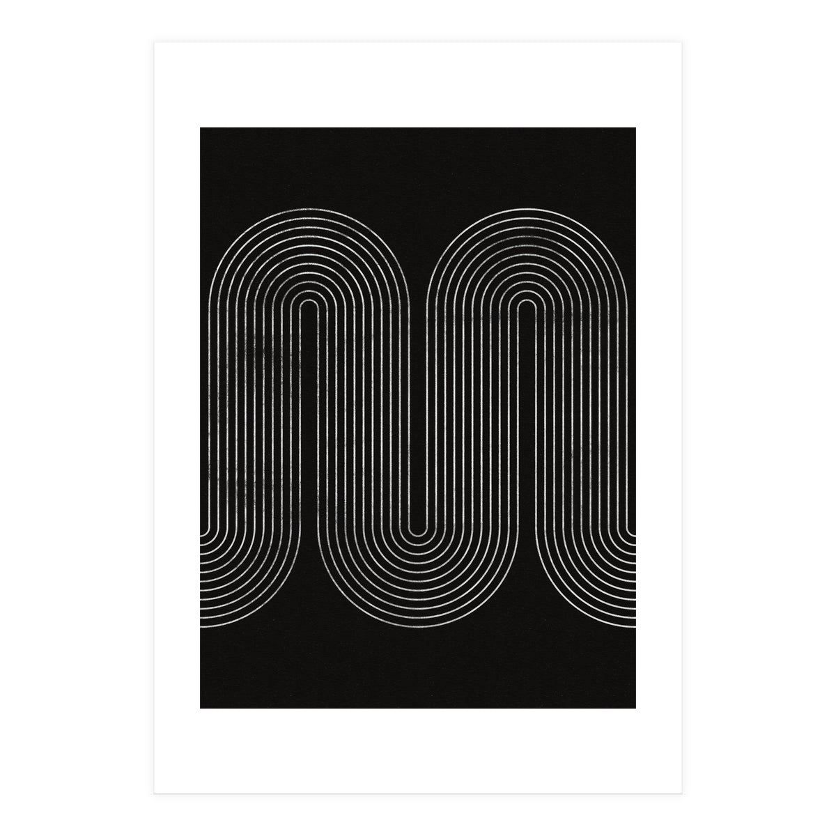 Mid-Century Modern No.18 - Woodblock Print (Print Only)