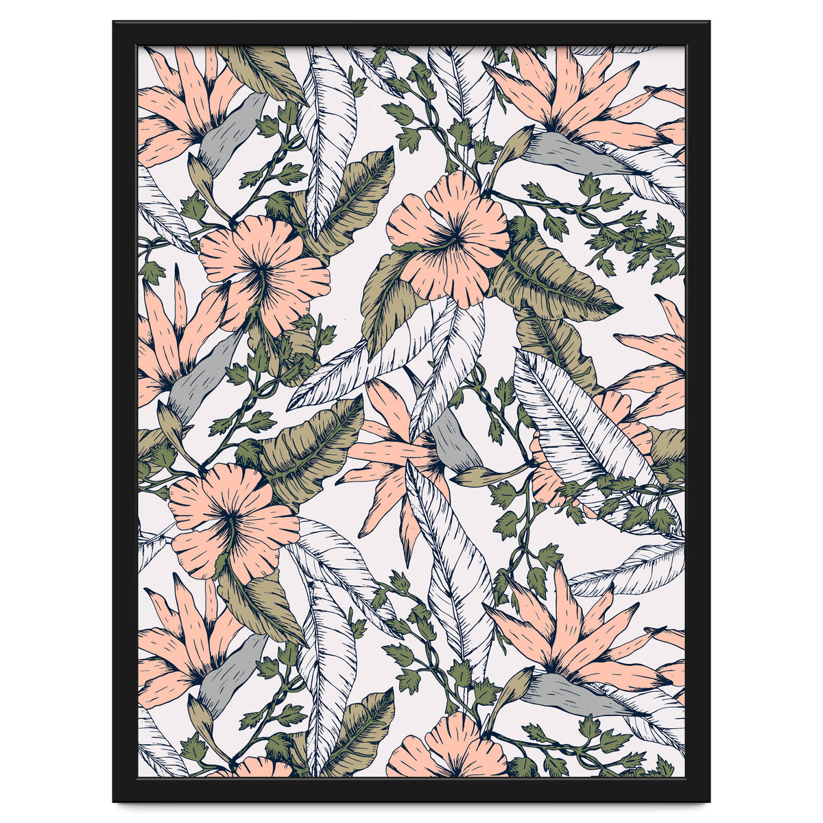 Tropical pattern pastel