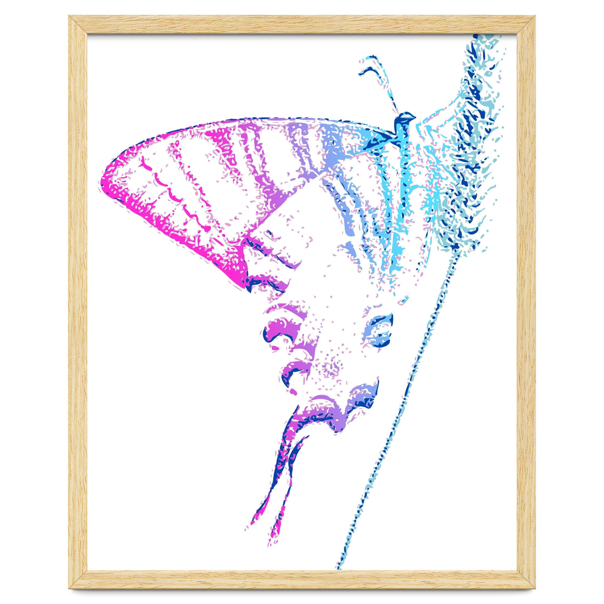 Swallowtail On Grass in Pinquoise