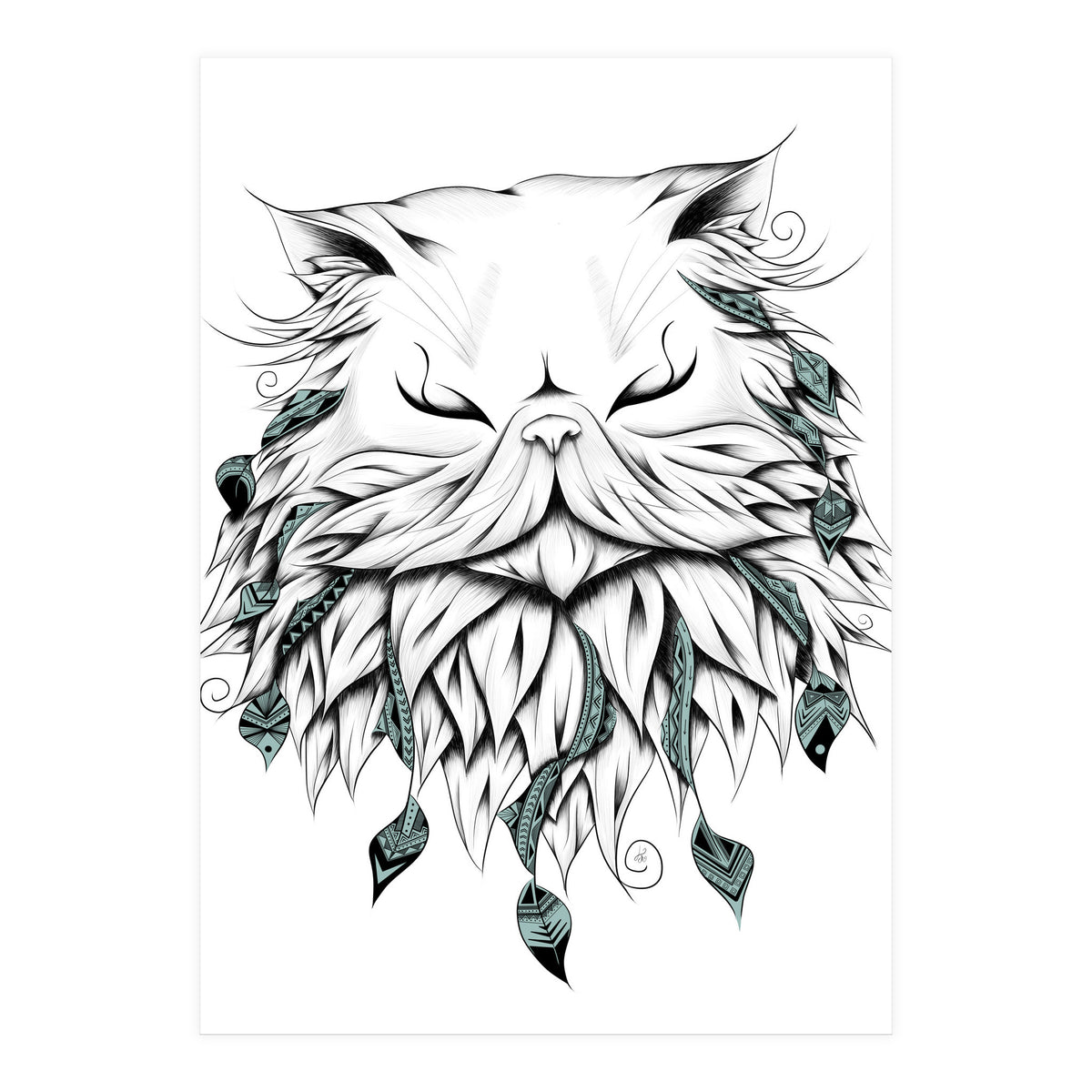 Poetic Persian Cat (Print Only)