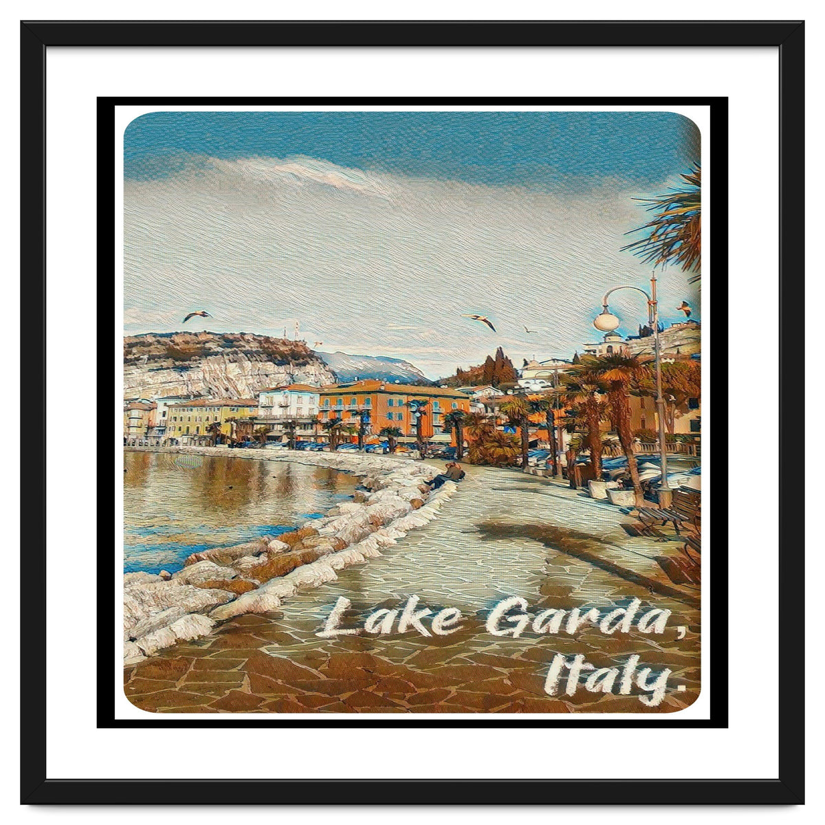 Birds And People On Lake Garda