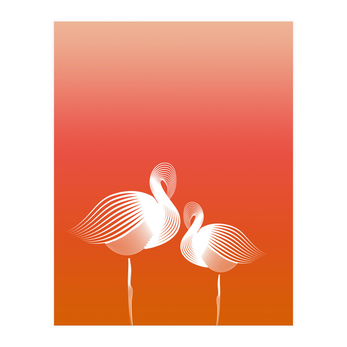 Meditating Flamingos (Print Only)