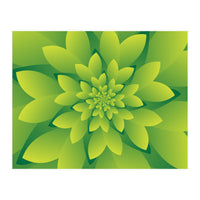 Abstract Green Floral Design 3D ART (Print Only)