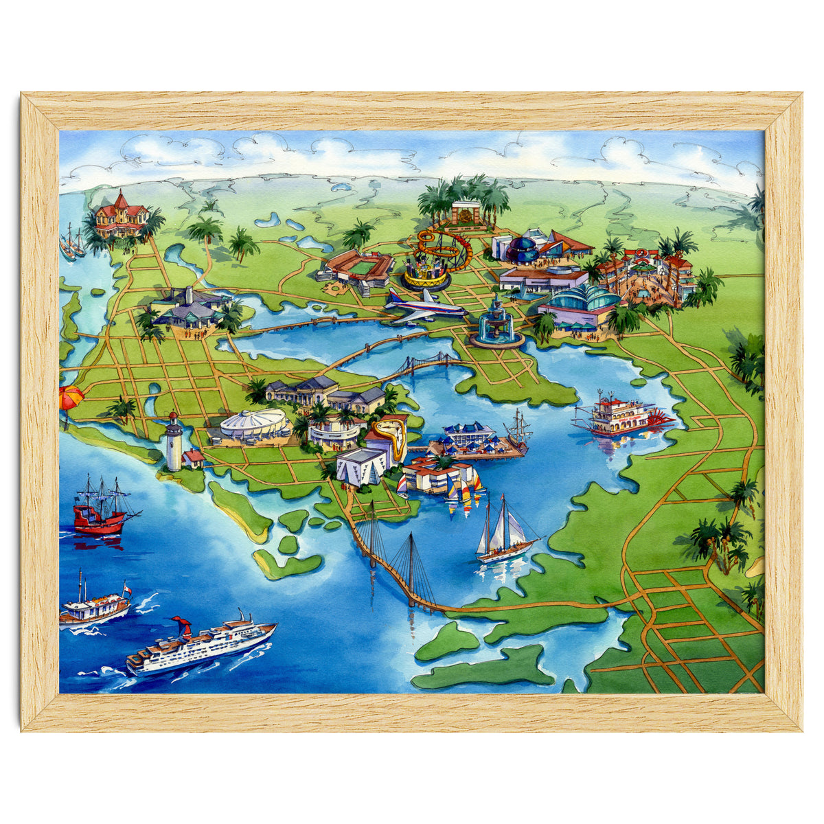 Tampa Bay Illustrated Map