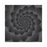 3 D Modern Black Floral (Print Only) thumbnail