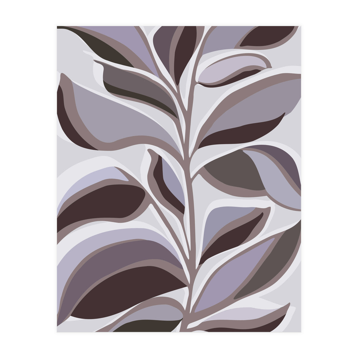 Lavender Floral Abstract (Print Only)