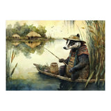 Badger Fishing Watercolor Painting (Print Only) thumbnail
