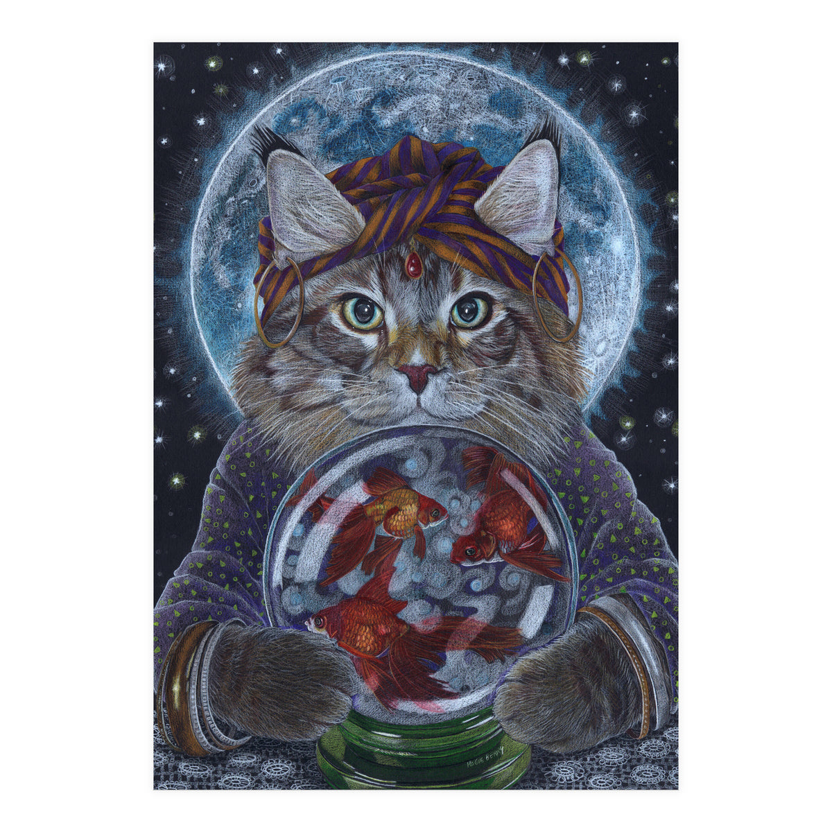 Fortune Teller Cat (Print Only)