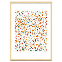 Tan Terrazzo | Eclectic Quirky Confetti Painting | Celebration Colorful Boho Happy Party Graphic