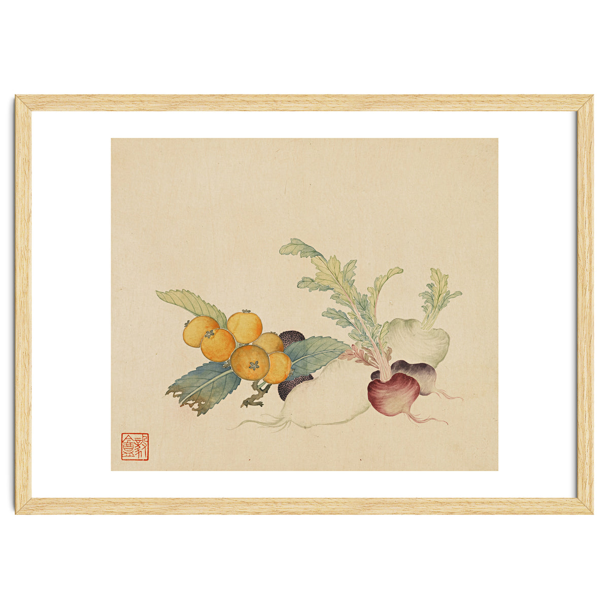 Wang Chengpi~flowers And Vegetables, Vegetables, Fruits, Loquat, White Radish, Carrot, Radish