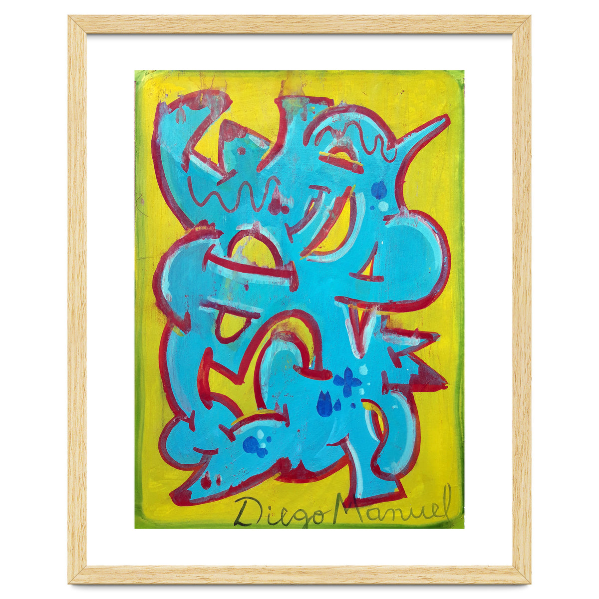 Forma Celeste Sobre Amarillo 3