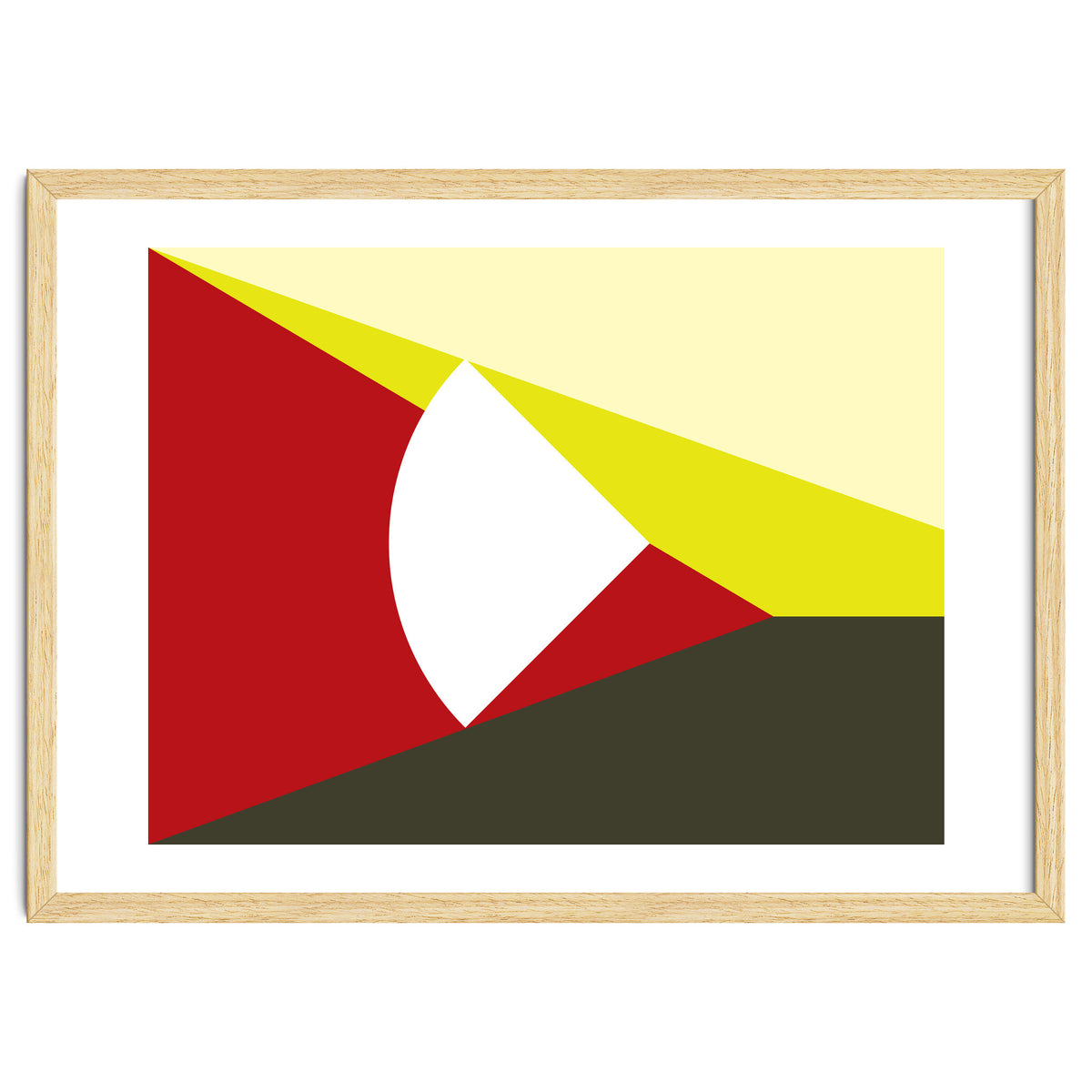Geometric Shapes No. 13 - red, brown & yellow