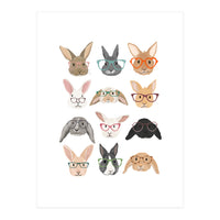 Rabbits in Glasses (Print Only)