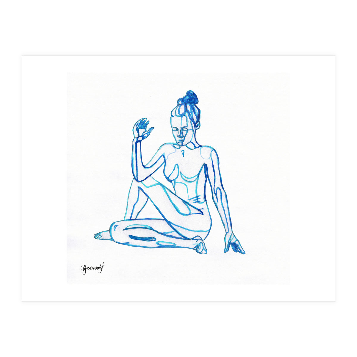 Ardha Matsyendrasana (Print Only)