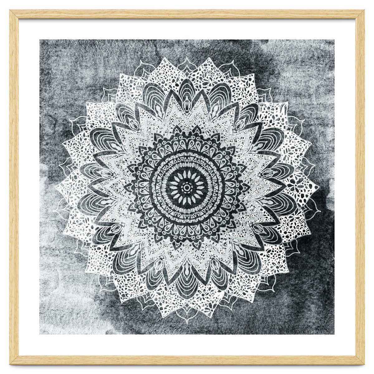 Bohochic Mandala In Gray