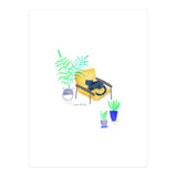 Cat On Scandi Chair (Print Only) thumbnail