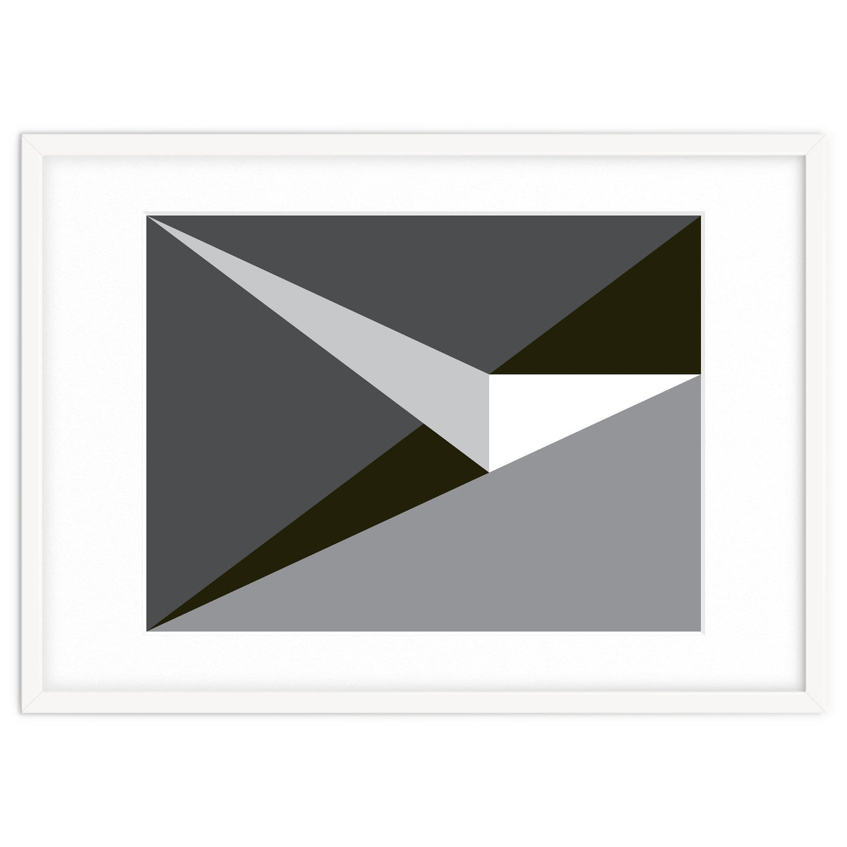 Geometric Shapes No. 73 - black & grey triangles
