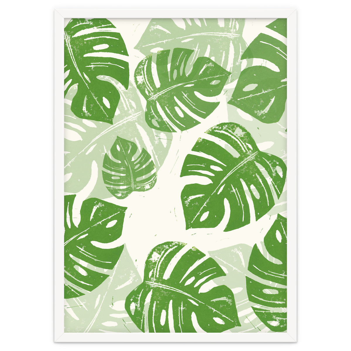 Linocut Monstera