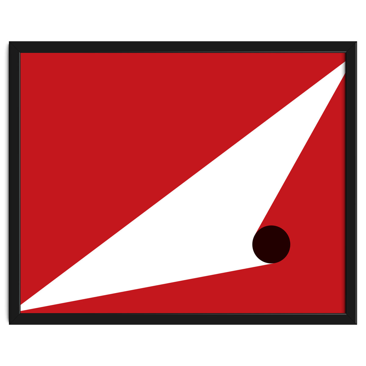 Geometric Shapes No. 71 - red, white & black