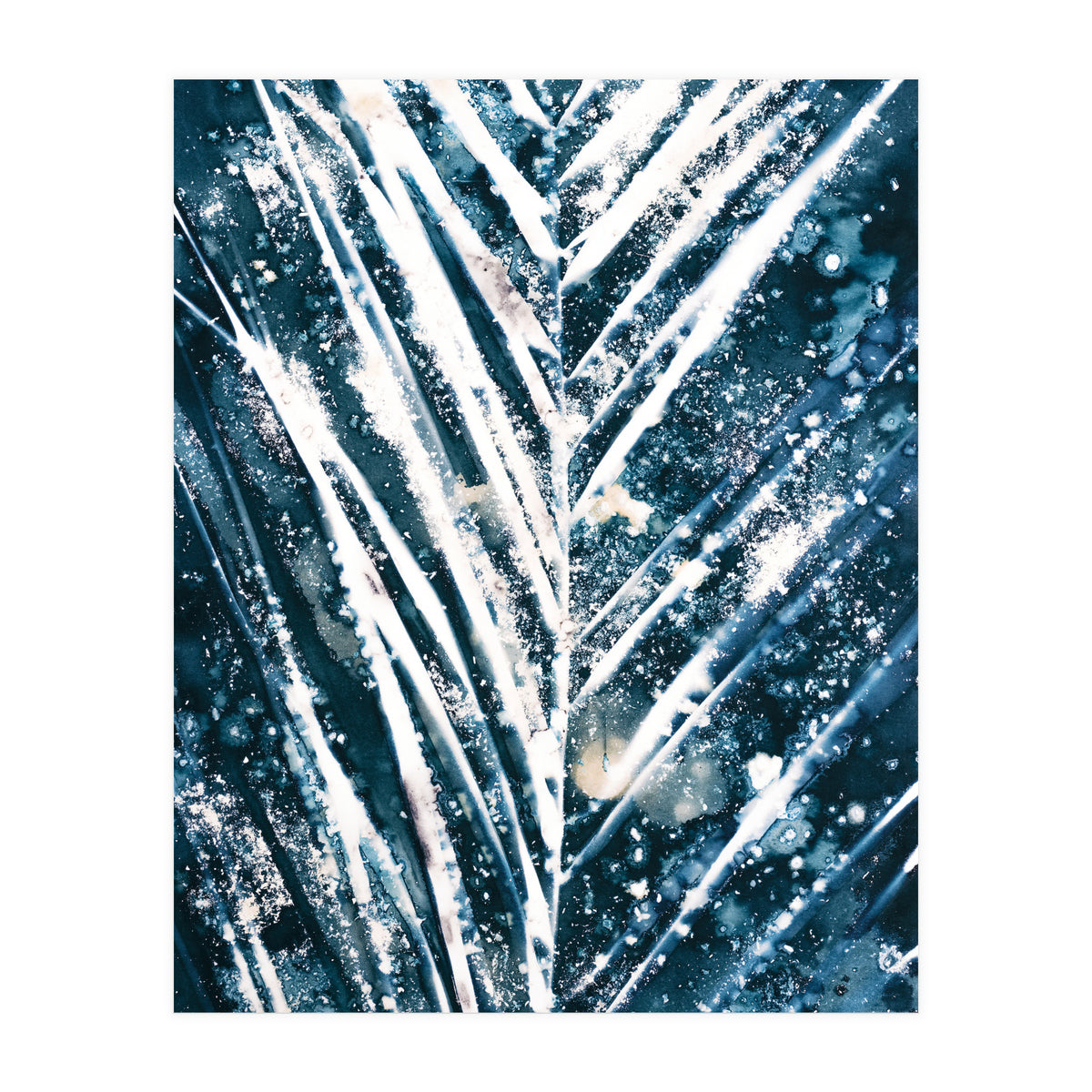 Indigo Blue Botanical Leaves No. 9 (Print Only)