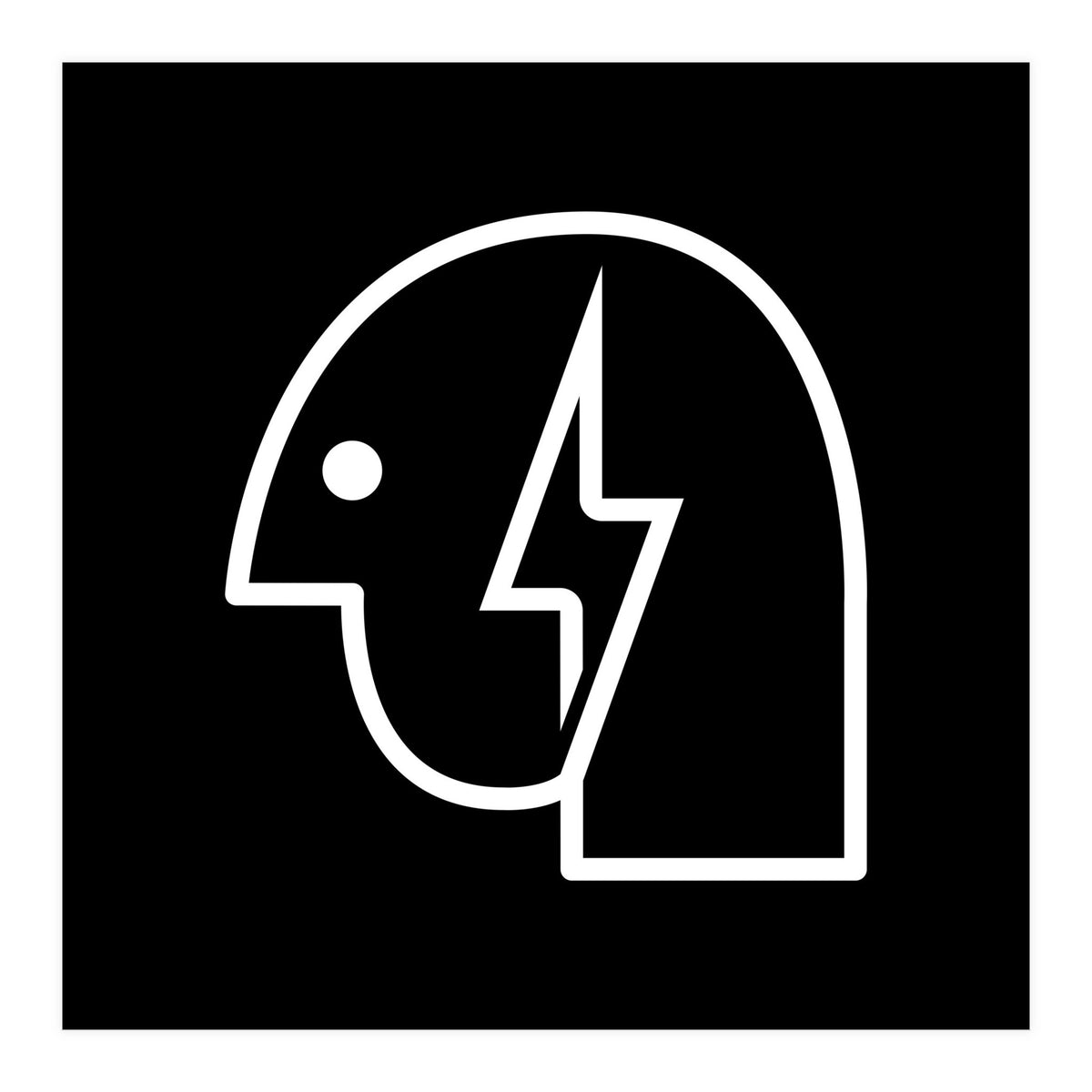 Head Lightning_Black (Print Only)