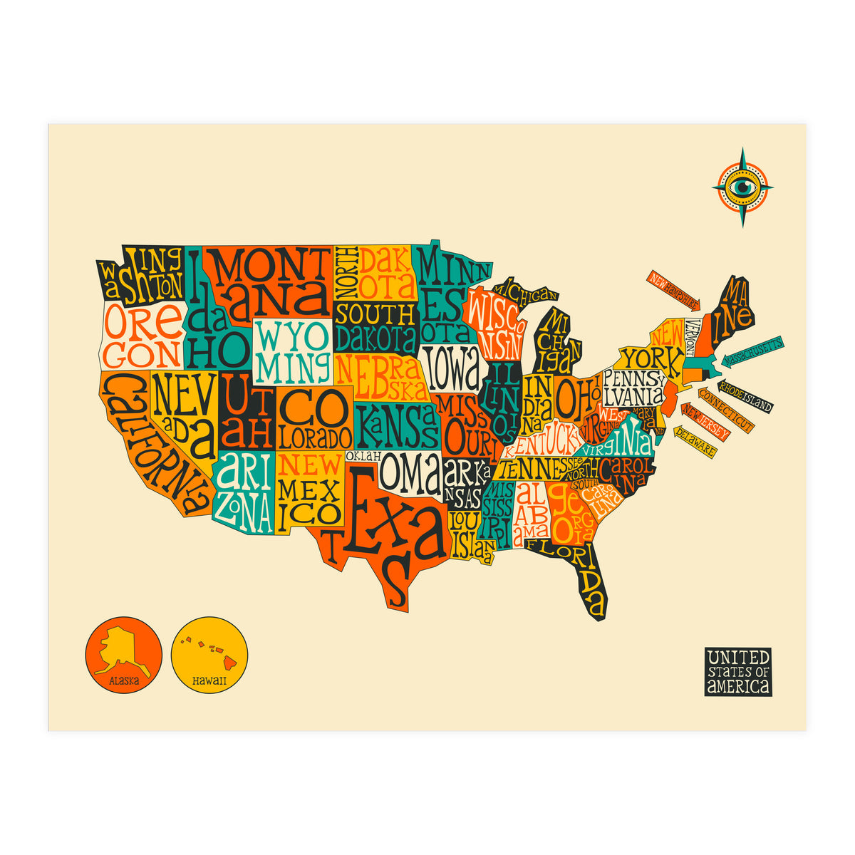 UNITED STATES MAP (Print Only)