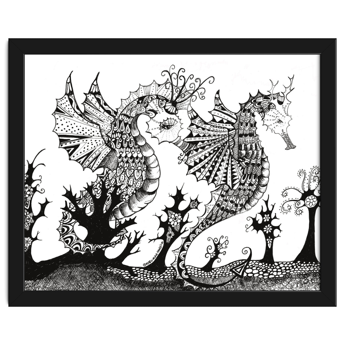 Seahorse Dragons Mystical Home