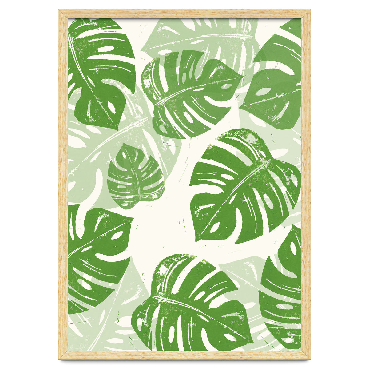 Linocut Monstera