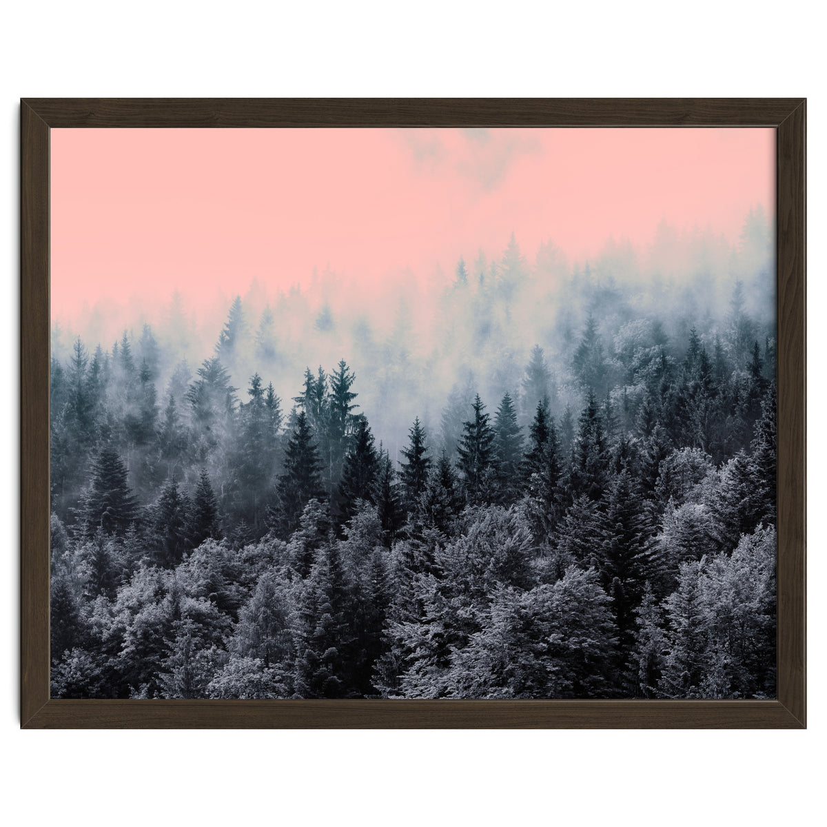 Forest in gray and pink