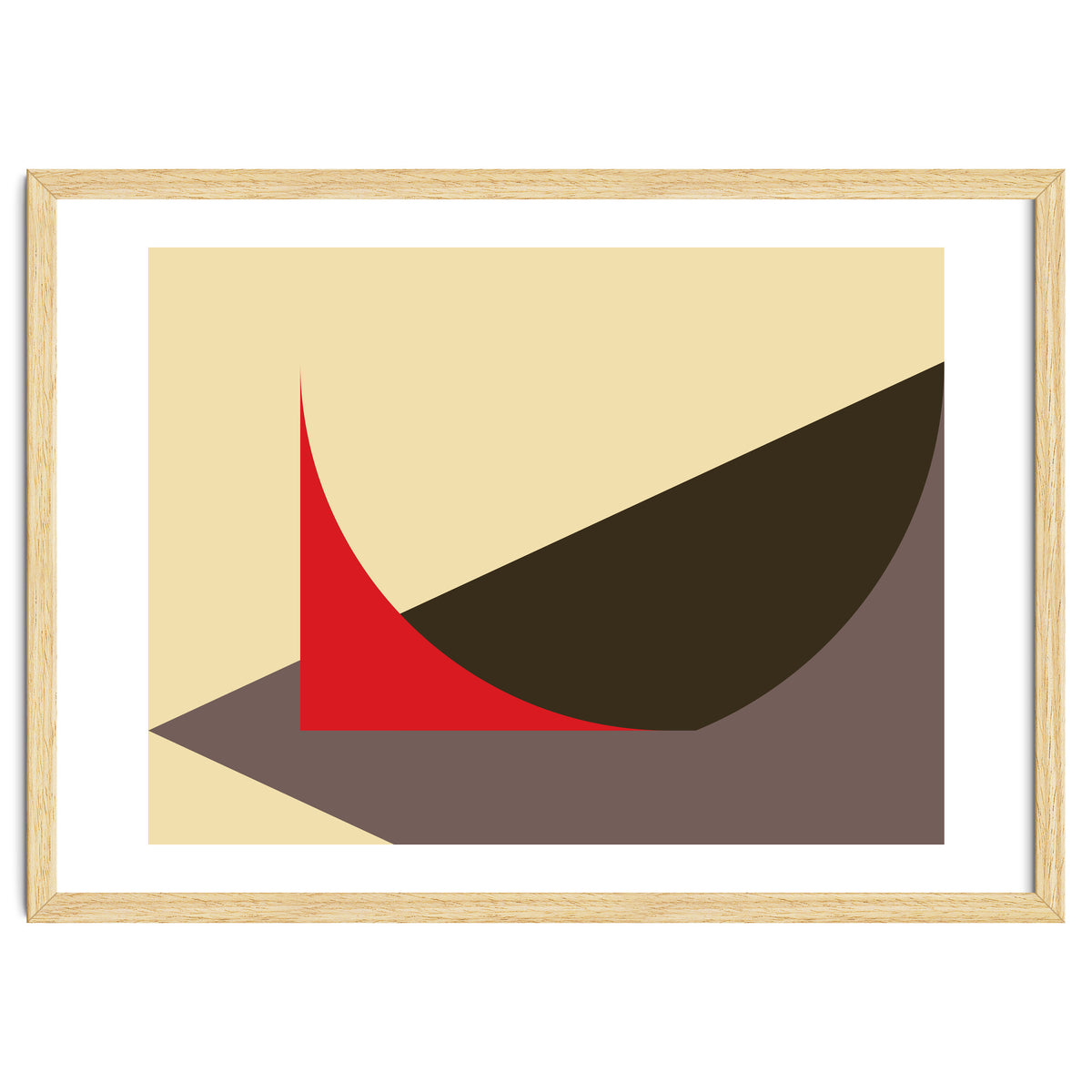 Geometric Shapes No. 6 - brown, beige & red