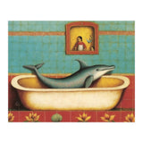 Dolphin In A Bath Folk Art (Print Only) thumbnail